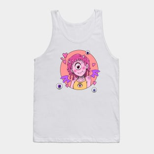 Monster Cyclops Girl with Wings Tank Top